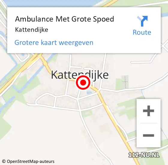 Locatie op kaart van de 112 melding: Ambulance Met Grote Spoed Naar Kattendijke op 3 november 2018 20:34