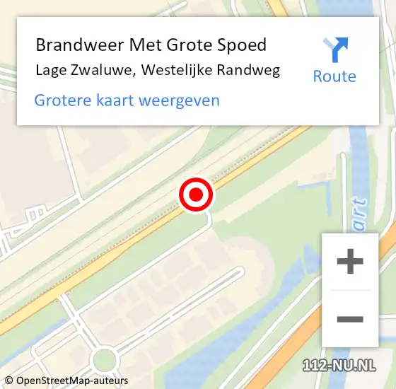 Locatie op kaart van de 112 melding: Brandweer Met Grote Spoed Naar Lage Zwaluwe, Westelijke Randweg op 4 november 2018 00:08