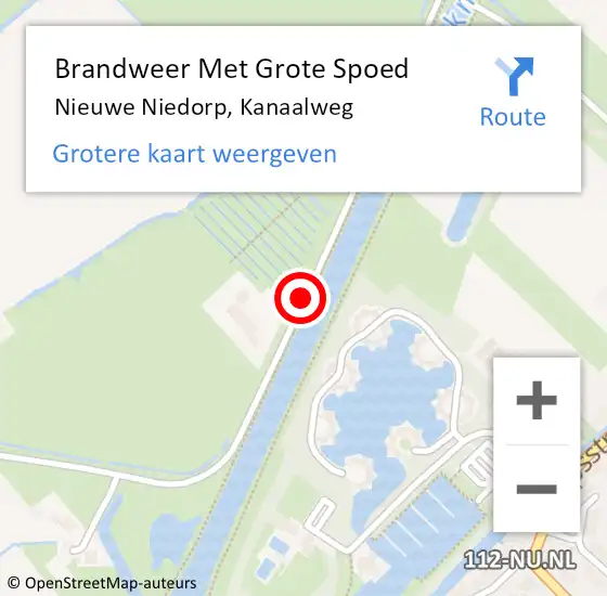 Locatie op kaart van de 112 melding: Brandweer Met Grote Spoed Naar Nieuwe Niedorp, Kanaalweg op 4 november 2018 16:12