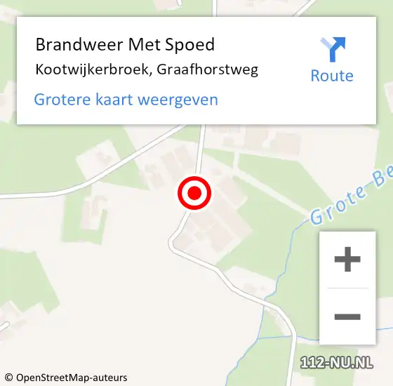 Locatie op kaart van de 112 melding: Brandweer Met Spoed Naar Kootwijkerbroek, Graafhorstweg op 6 november 2018 06:50