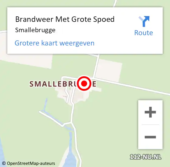 Locatie op kaart van de 112 melding: Brandweer Met Grote Spoed Naar Smallebrugge op 6 november 2018 12:04