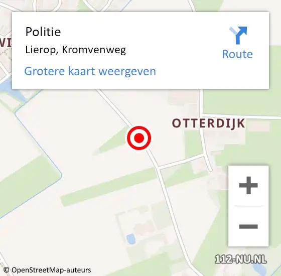 Locatie op kaart van de 112 melding: Politie Lierop, Kromvenweg op 7 november 2018 06:44