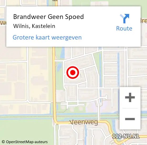 Locatie op kaart van de 112 melding: Brandweer Geen Spoed Naar Wilnis, Kastelein op 7 november 2018 08:00