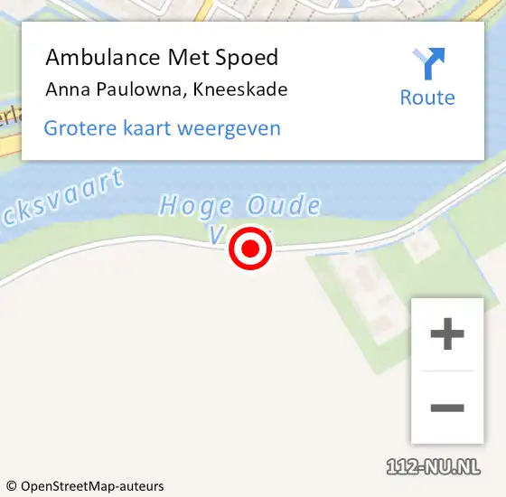 Locatie op kaart van de 112 melding: Ambulance Met Spoed Naar Anna Paulowna, Kneeskade op 7 november 2018 11:59