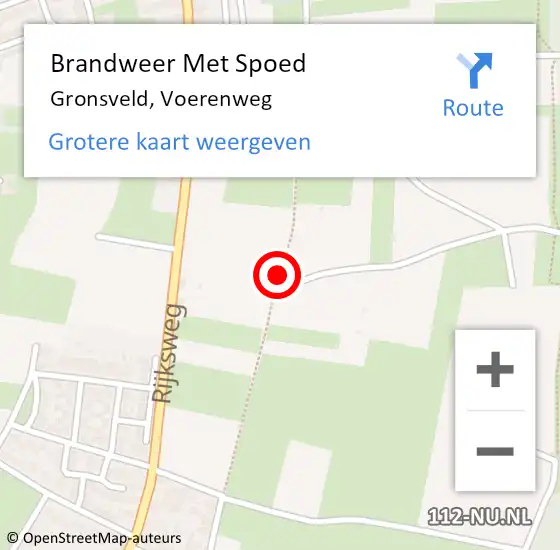 Locatie op kaart van de 112 melding: Brandweer Met Spoed Naar Gronsveld, Voerenweg op 7 november 2018 19:12