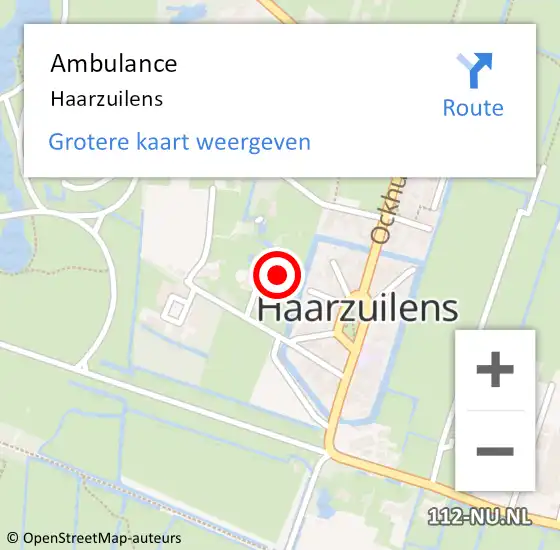 Locatie op kaart van de 112 melding: Ambulance Haarzuilens op 7 november 2018 21:35