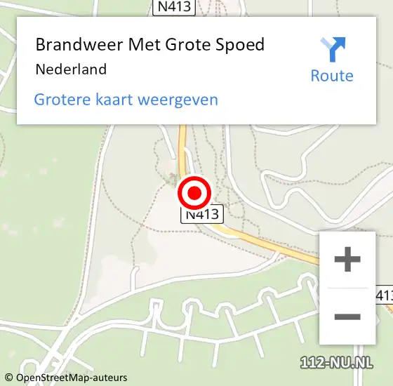 Locatie op kaart van de 112 melding: Brandweer Met Grote Spoed Naar Nederland op 8 november 2018 09:51
