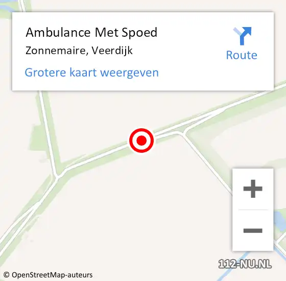 Locatie op kaart van de 112 melding: Ambulance Met Spoed Naar Zonnemaire, Veerdijk op 8 november 2018 14:22