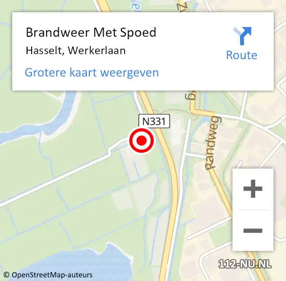 Locatie op kaart van de 112 melding: Brandweer Met Spoed Naar Hasselt, Werkerlaan op 8 november 2018 14:35