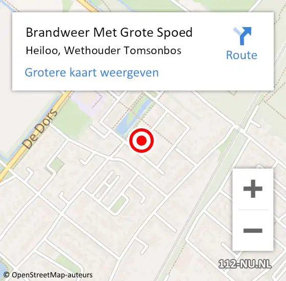 Locatie op kaart van de 112 melding: Brandweer Met Grote Spoed Naar Heiloo, Wethouder Tomsonbos op 10 november 2018 00:16