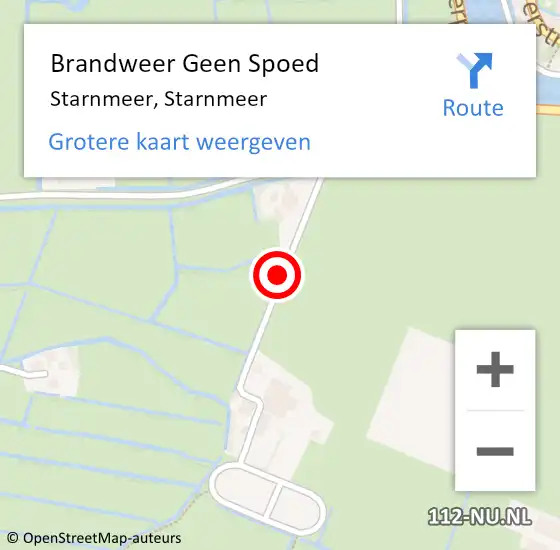 Locatie op kaart van de 112 melding: Brandweer Geen Spoed Naar Starnmeer, Starnmeer op 10 november 2018 20:03