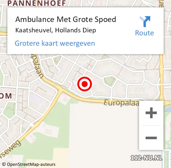 Locatie op kaart van de 112 melding: Ambulance Met Grote Spoed Naar Kaatsheuvel, Hollands Diep op 11 november 2018 17:50
