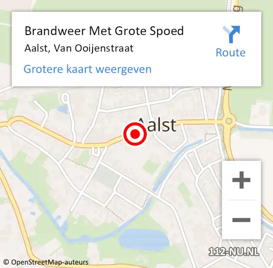 Locatie op kaart van de 112 melding: Brandweer Met Grote Spoed Naar Aalst, Van Ooijenstraat op 11 november 2018 20:59