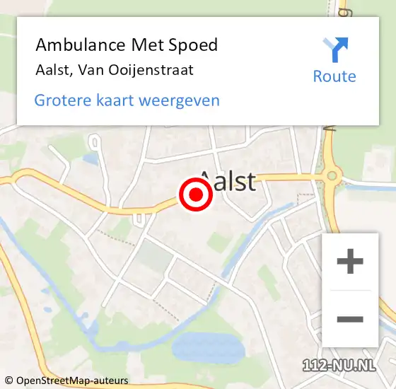 Locatie op kaart van de 112 melding: Ambulance Met Spoed Naar Aalst, E P van Ooijenstraat op 11 november 2018 21:39