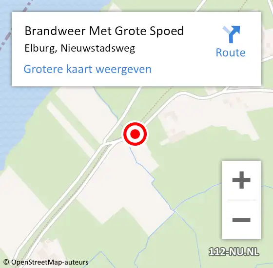 Locatie op kaart van de 112 melding: Brandweer Met Grote Spoed Naar Elburg, Nieuwstadsweg op 12 november 2018 07:30