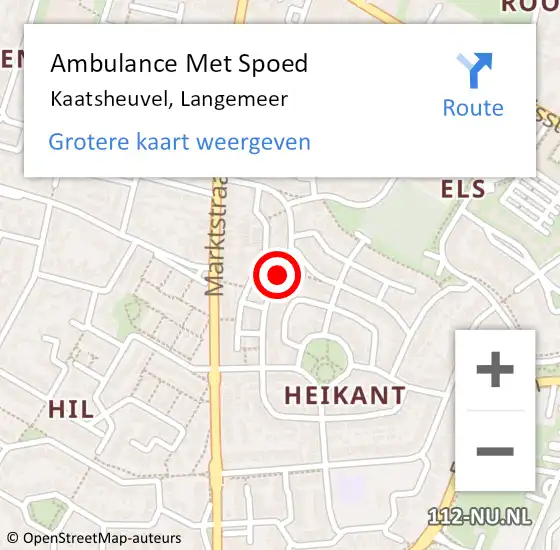 Locatie op kaart van de 112 melding: Ambulance Met Spoed Naar Kaatsheuvel, Langemeer op 13 november 2018 00:22