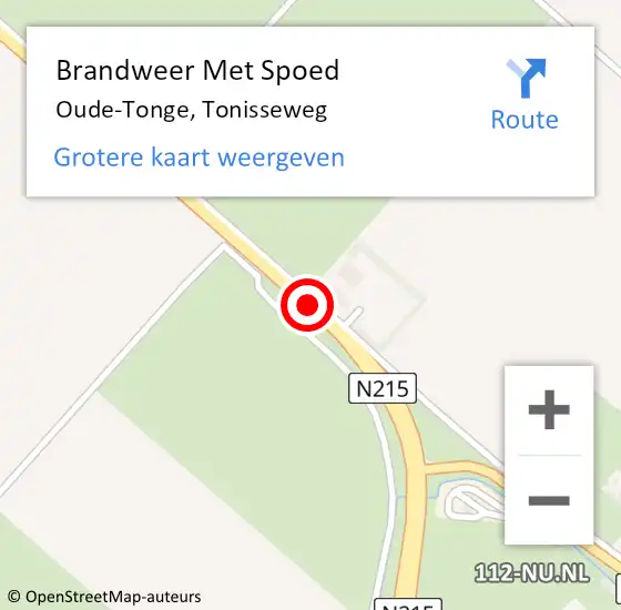 Locatie op kaart van de 112 melding: Brandweer Met Spoed Naar Oude-Tonge, Tonisseweg op 13 november 2018 17:25