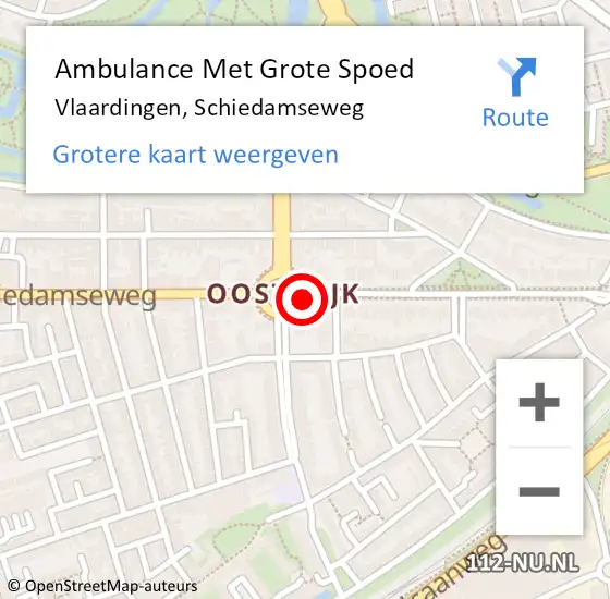 Locatie op kaart van de 112 melding: Ambulance Met Grote Spoed Naar Vlaardingen, Schiedamseweg op 13 november 2018 23:25