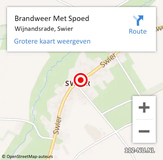 Locatie op kaart van de 112 melding: Brandweer Met Spoed Naar Wijnandsrade, Swier op 14 november 2018 01:21