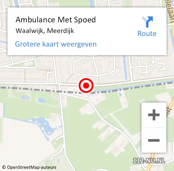 Locatie op kaart van de 112 melding: Ambulance Met Spoed Naar Waalwijk, Meerdijk op 15 november 2018 15:05