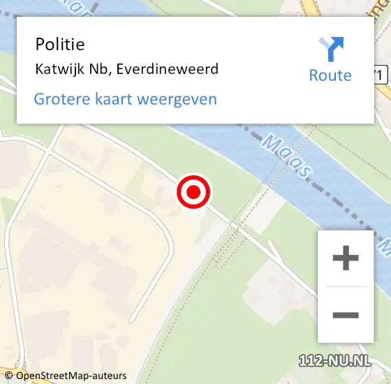 Locatie op kaart van de 112 melding: Politie Katwijk Nb, Everdineweerd op 16 november 2018 06:18