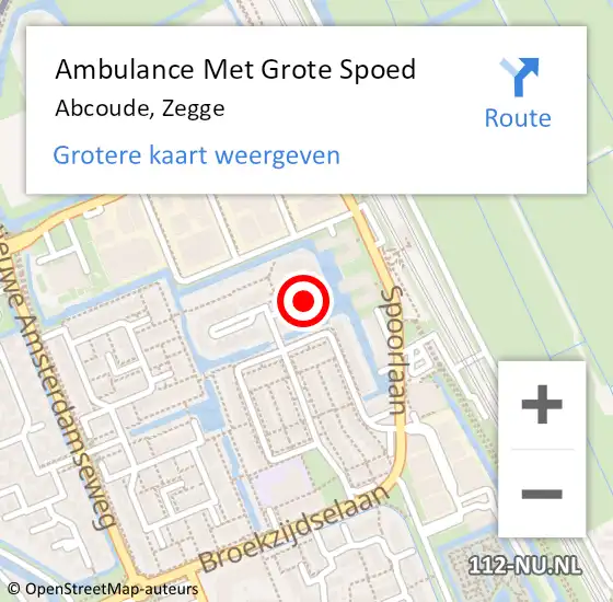 Locatie op kaart van de 112 melding: Ambulance Met Grote Spoed Naar Abcoude, Zegge op 16 november 2018 10:00