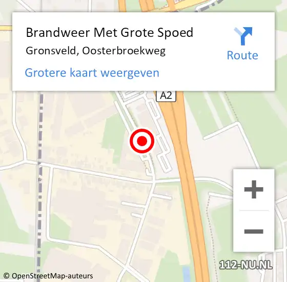 Locatie op kaart van de 112 melding: Brandweer Met Grote Spoed Naar Gronsveld, Oosterbroekweg op 16 november 2018 11:06
