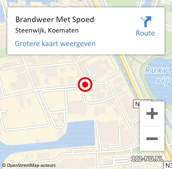 Locatie op kaart van de 112 melding: Brandweer Met Spoed Naar Steenwijk, Koematen op 16 november 2018 12:33