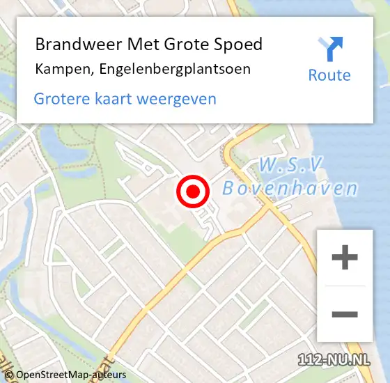 Locatie op kaart van de 112 melding: Brandweer Met Grote Spoed Naar Kampen, Engelenbergplantsoen op 17 november 2018 03:14