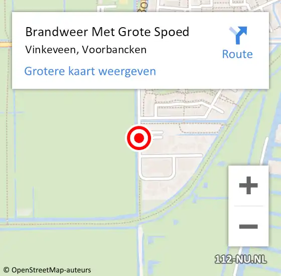 Locatie op kaart van de 112 melding: Brandweer Met Grote Spoed Naar Vinkeveen, Voorbancken op 17 november 2018 04:17