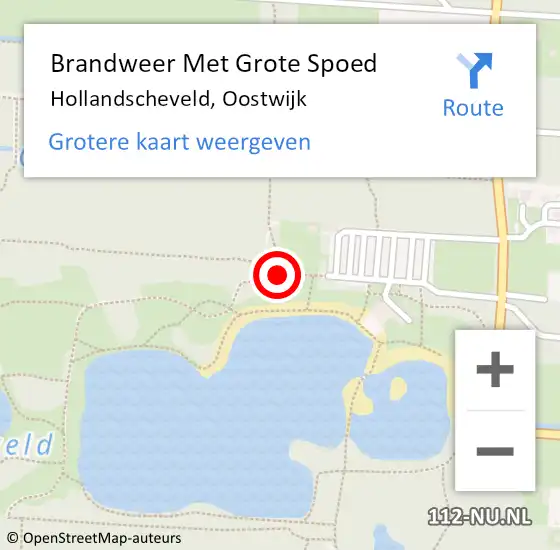 Locatie op kaart van de 112 melding: Brandweer Met Grote Spoed Naar Hollandscheveld, Oostwijk op 17 november 2018 10:56