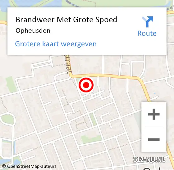 Locatie op kaart van de 112 melding: Brandweer Met Grote Spoed Naar Opheusden op 17 november 2018 15:37