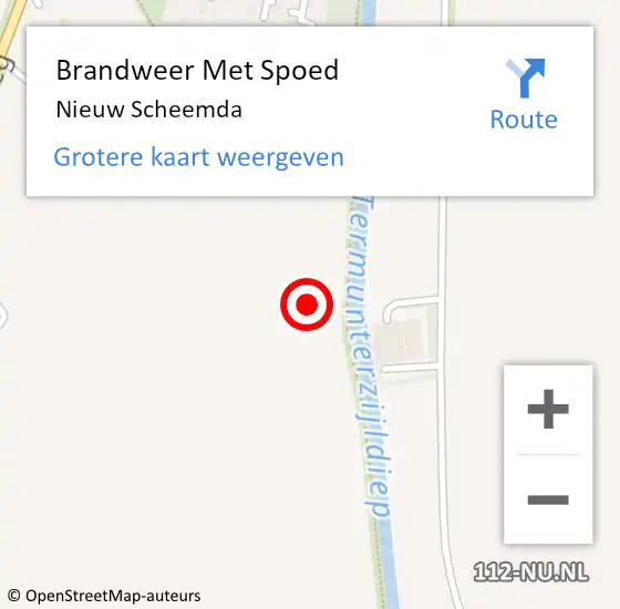 Locatie op kaart van de 112 melding: Brandweer Met Spoed Naar Nieuw Scheemda op 18 november 2018 04:29