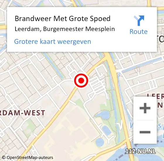 Locatie op kaart van de 112 melding: Brandweer Met Grote Spoed Naar Leerdam, Burgemeester Meesplein op 18 november 2018 09:44