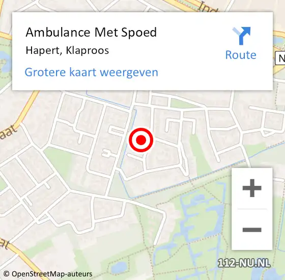 Locatie op kaart van de 112 melding: Ambulance Met Spoed Naar Hapert, Klaproos op 19 november 2018 02:14