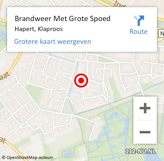 Locatie op kaart van de 112 melding: Brandweer Met Grote Spoed Naar Hapert, Klaproos op 19 november 2018 02:22