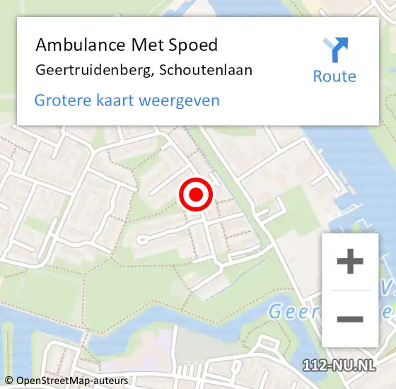Locatie op kaart van de 112 melding: Ambulance Met Spoed Naar Geertruidenberg, Schoutenlaan op 19 november 2018 10:24