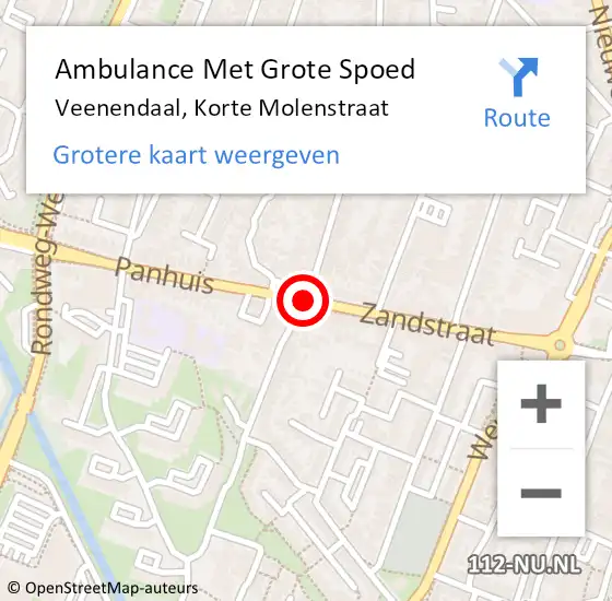 Locatie op kaart van de 112 melding: Ambulance Met Grote Spoed Naar Veenendaal, Davidsplein op 19 november 2018 11:39