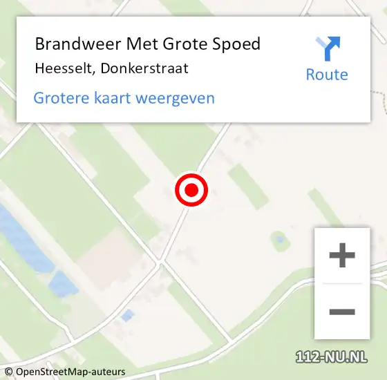 Locatie op kaart van de 112 melding: Brandweer Met Grote Spoed Naar Heesselt, Donkerstraat op 19 november 2018 21:49