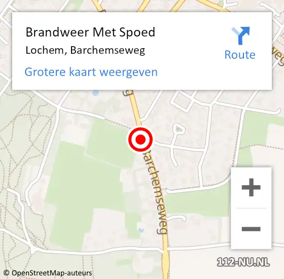 Locatie op kaart van de 112 melding: Brandweer Met Spoed Naar Lochem, Barchemseweg op 20 november 2018 13:47