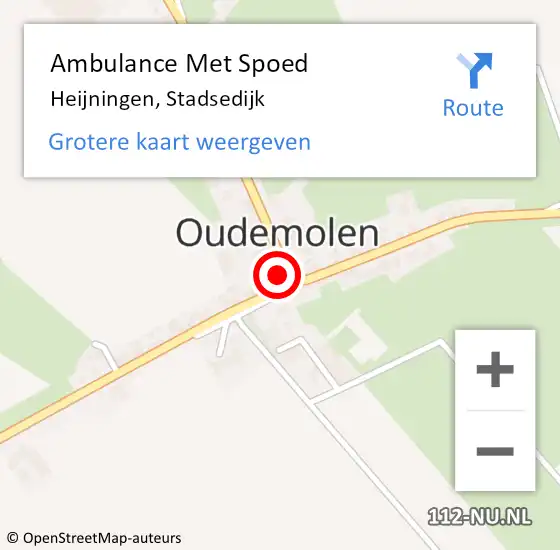 Locatie op kaart van de 112 melding: Ambulance Met Spoed Naar Heijningen, Stadsedijk op 15 maart 2014 09:57