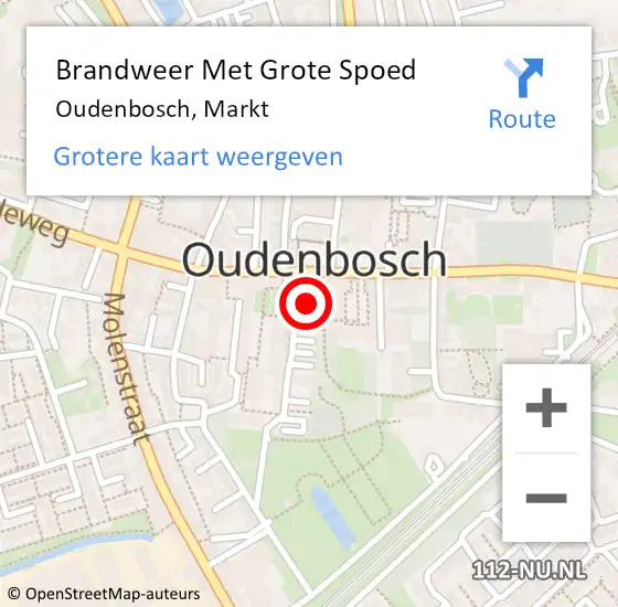 Locatie op kaart van de 112 melding: Brandweer Met Grote Spoed Naar Oudenbosch, Markt op 21 november 2018 10:10