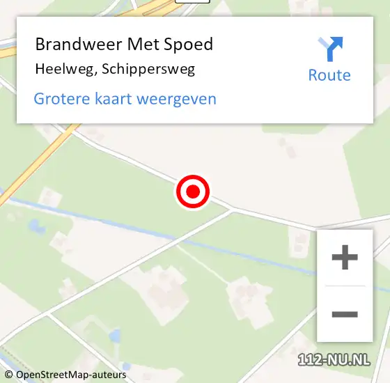 Locatie op kaart van de 112 melding: Brandweer Met Spoed Naar Heelweg, Schippersweg op 21 november 2018 15:39