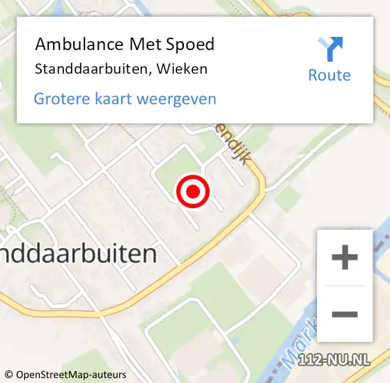 Locatie op kaart van de 112 melding: Ambulance Met Spoed Naar Standdaarbuiten, Wieken op 21 november 2018 23:13