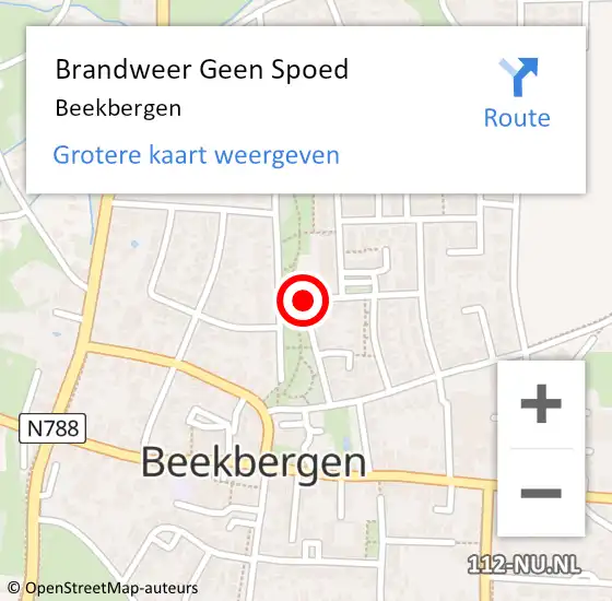 Locatie op kaart van de 112 melding: Brandweer Geen Spoed Naar Beekbergen op 22 november 2018 09:04