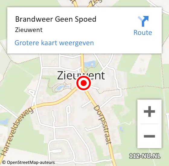 Locatie op kaart van de 112 melding: Brandweer Geen Spoed Naar Zieuwent op 22 november 2018 15:25