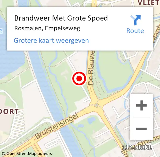 Locatie op kaart van de 112 melding: Brandweer Met Grote Spoed Naar Rosmalen, Empelseweg op 22 november 2018 18:07