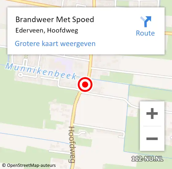 Locatie op kaart van de 112 melding: Brandweer Met Spoed Naar Ederveen, Hoofdweg op 23 november 2018 09:53