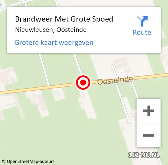 Locatie op kaart van de 112 melding: Brandweer Met Grote Spoed Naar Nieuwleusen, Oosteinde op 23 november 2018 21:31