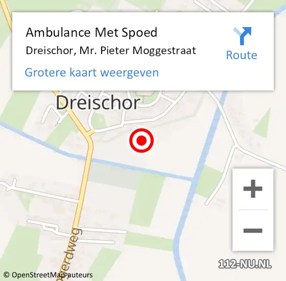 Locatie op kaart van de 112 melding: Ambulance Met Spoed Naar Dreischor, Mr. Pieter Moggestraat op 25 november 2018 08:41